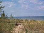 Lake Michigan beach towards Pentwater and Silver Lake